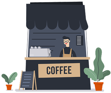 Restaurants, cafés and small businesses